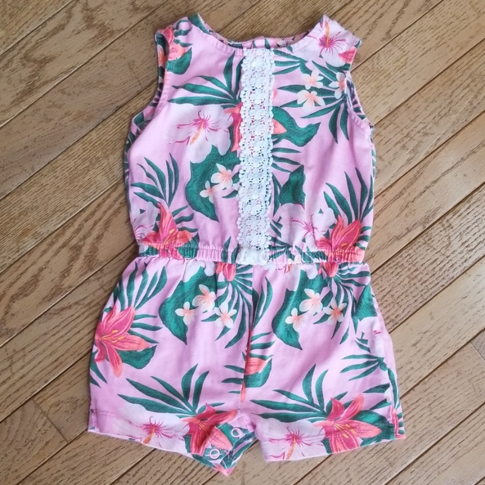 Toddler Tropical Flower Romper